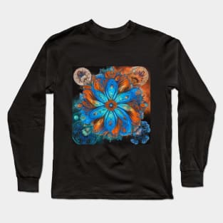 Oceanic Starburst Mandala Long Sleeve T-Shirt